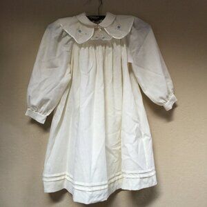 Vintage Confezioni Anotarnicola Bimbi Kids Sz 55 Dress Embroidered Collar Pleats